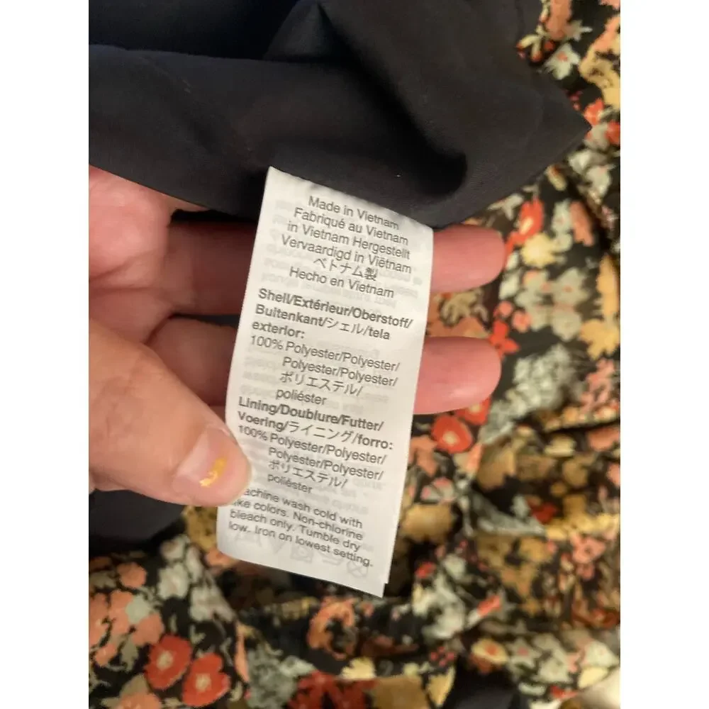 Madewell Women's Midi Dress Size 6 Dolman-Sleeve Ruffle Floral - Picture 9 of 9